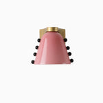 Gemma Glass Wall Sconce in Gold with Hand-Blown Art Glass Shade