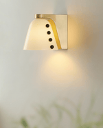 Gemma Glass Wall Sconce in Gold with Hand-Blown Art Glass Shade