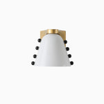 Gemma Glass Wall Sconce in Gold with Hand-Blown Art Glass Shade
