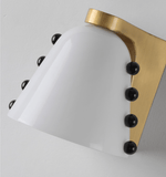 Gemma Glass Wall Sconce in Gold with Hand-Blown Art Glass Shade