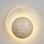 Genesis Travertine Wall Sconce | Natural Stone LED Wall Light