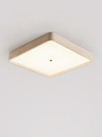 Geo Travertine Square LED Flush Mount Ceiling Light in Natural Stone