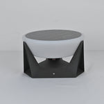 Geobase Solar Outdoor Post Light – Modern Geometric LED Garden Lamp