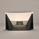 Geobase Solar Outdoor Post Light – Modern Geometric LED Garden Lamp