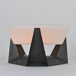 Geobase Solar Outdoor Post Light – Modern Geometric LED Garden Lamp