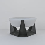 Geobase Solar Outdoor Post Light – Modern Geometric LED Garden Lamp