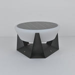 Geobase Solar Outdoor Post Light – Modern Geometric LED Garden Lamp