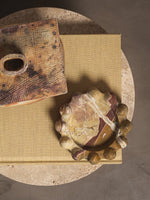 Geode Marble & Onyx Decorative Ashtray with Scalloped Edge