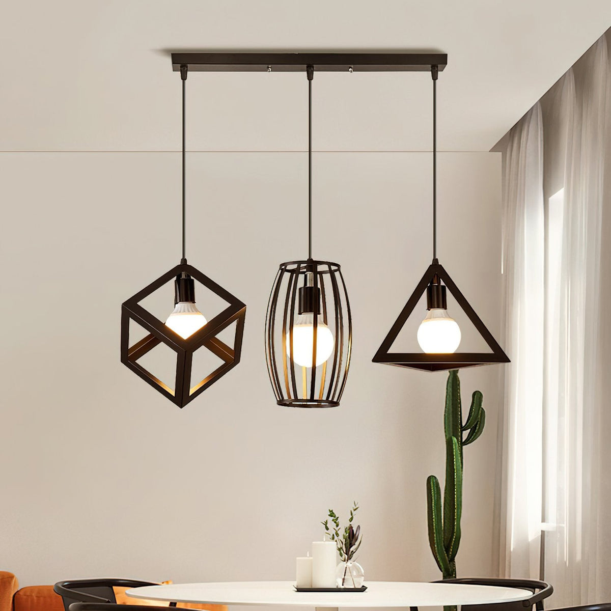 Geometric Cage Pendant Light