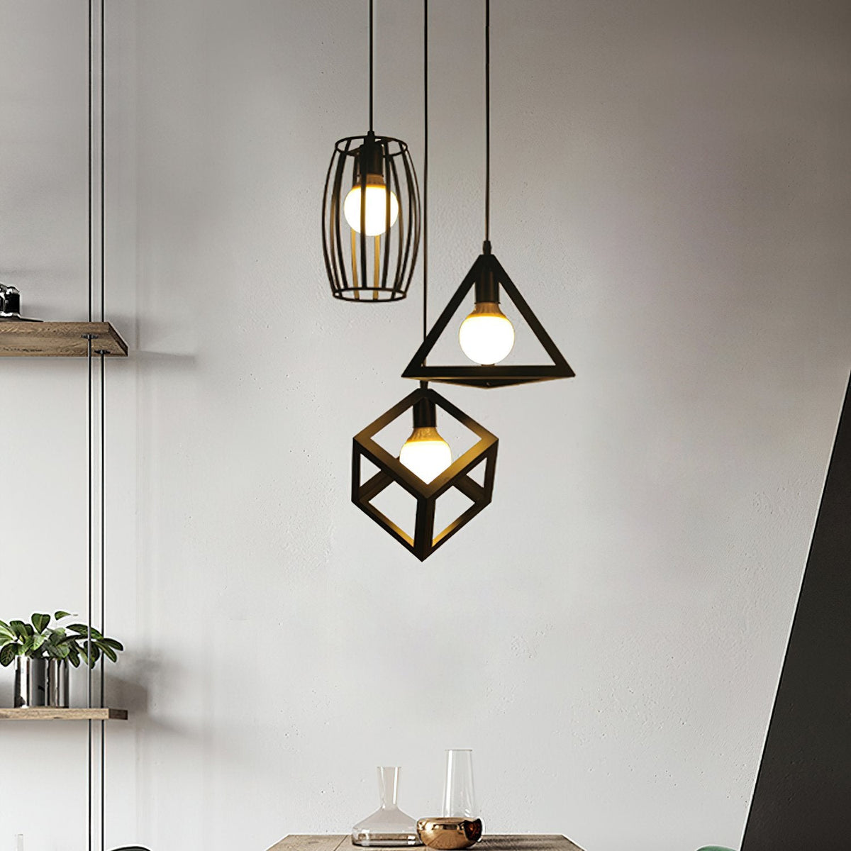 Geometric Cage Pendant Light