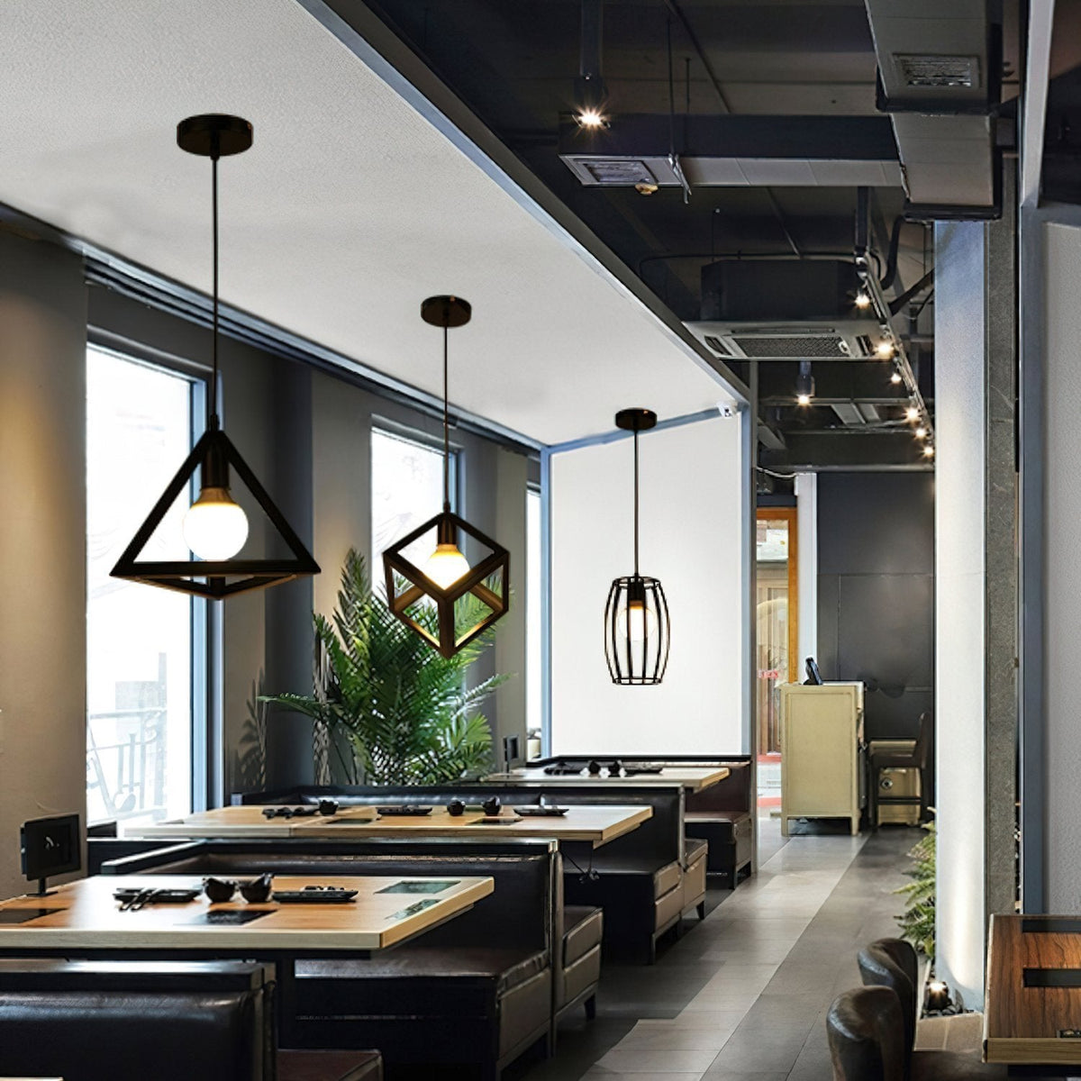 Geometric Cage Pendant Light