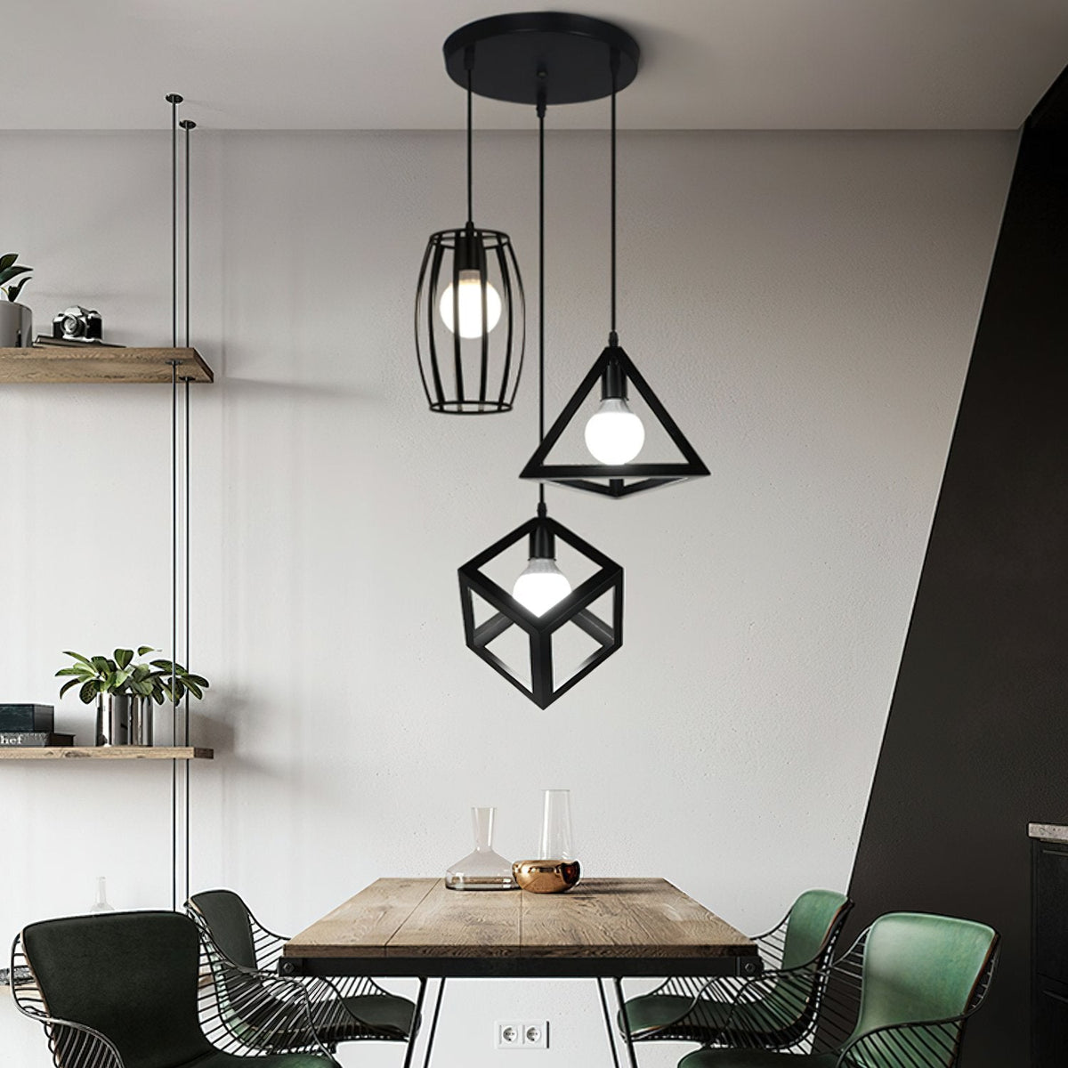Geometric Cage Pendant Light