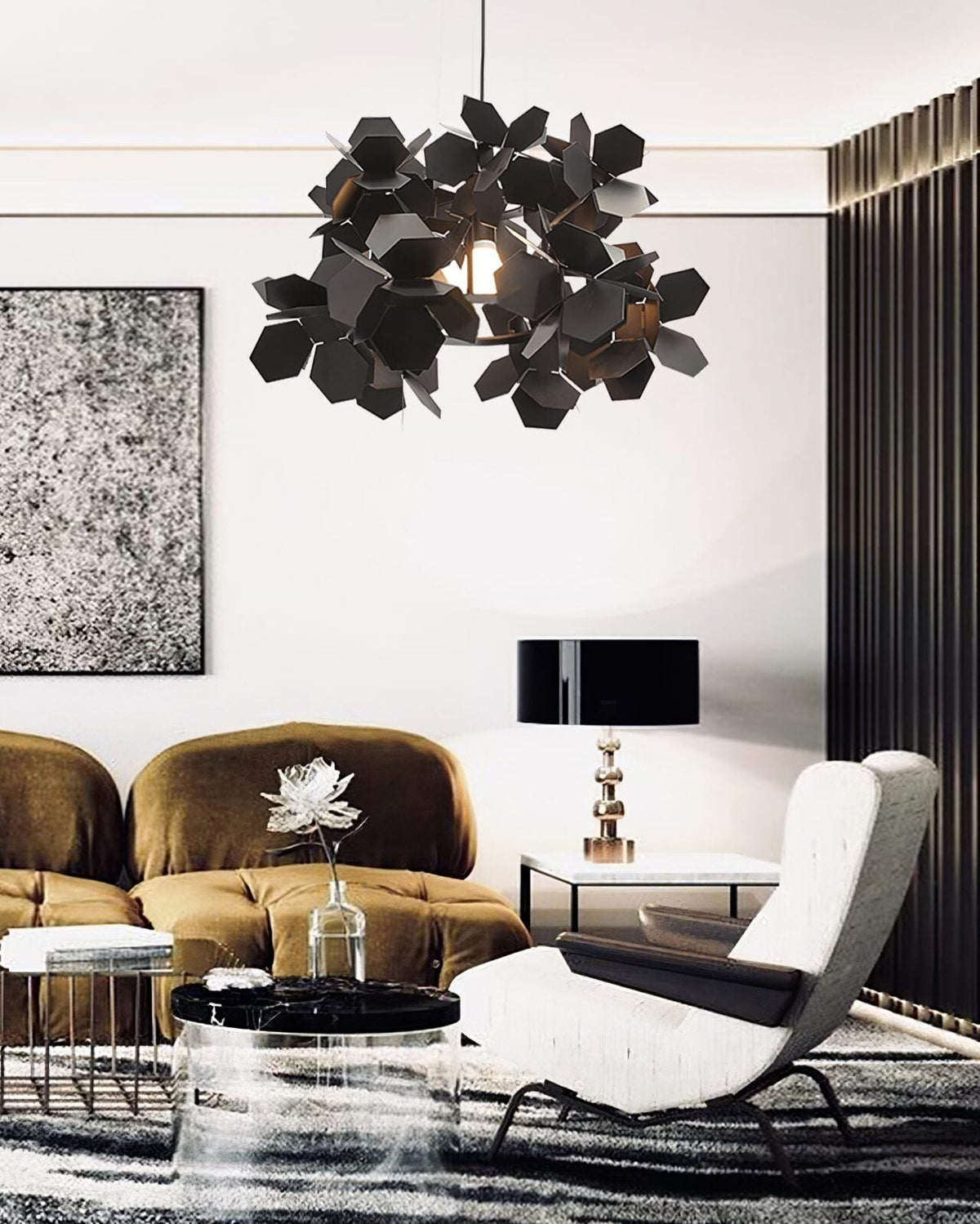 Geometric Cumulus Chandelier