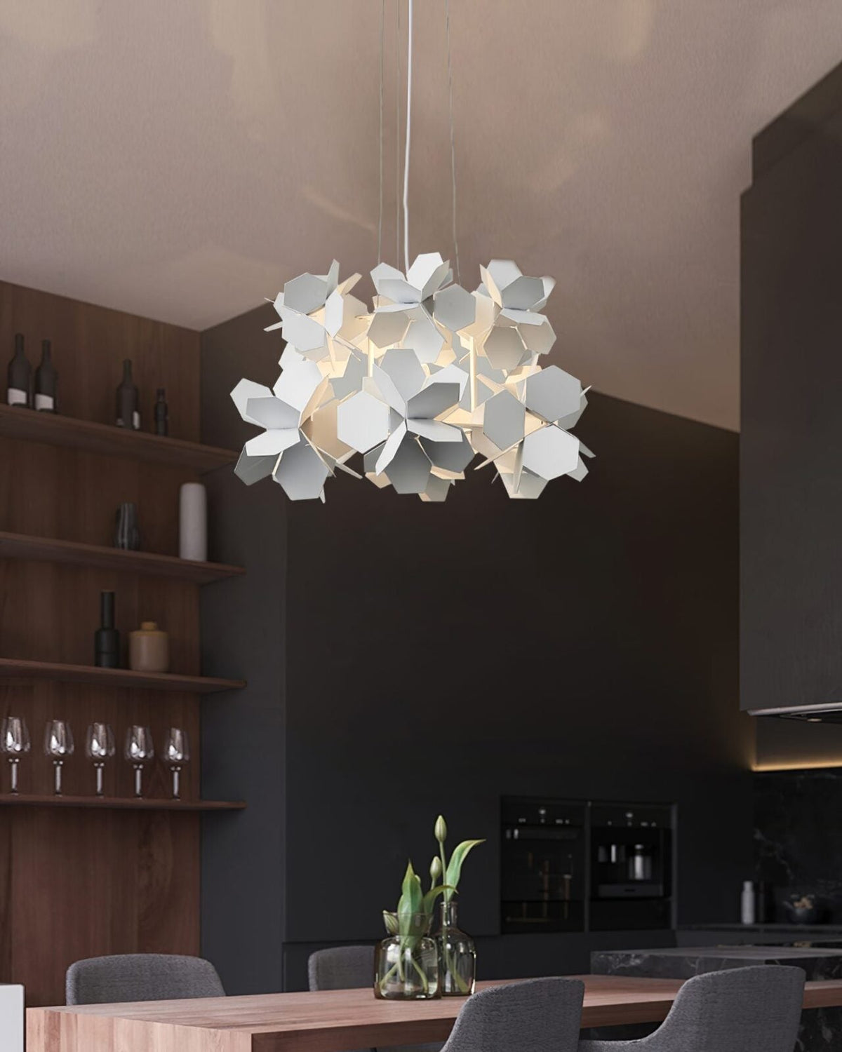Geometric Cumulus Chandelier