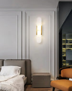 Melange Elongated Alabaster Sconce