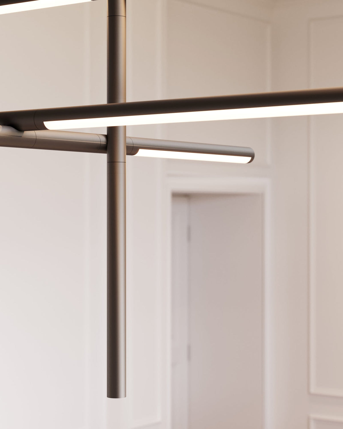 Geometric Linear LED Pendant Light – Modern Art-Inspired Illumination