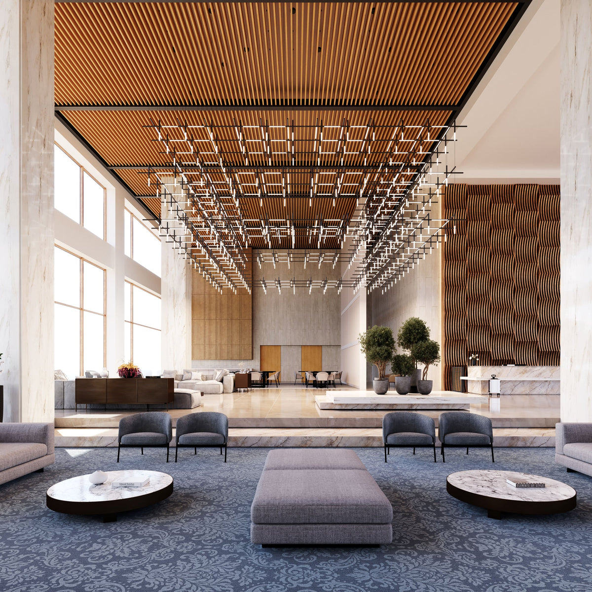 Geometric Linear LED Pendant Light – Modern Art-Inspired Illumination