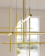 Geometric Linear LED Pendant Light – Modern Art-Inspired Illumination