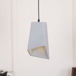 Georgia Faceted Concrete Pendant Light – Hand-Cast Brutalist Ceiling Lamp