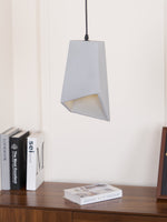 Georgia Faceted Concrete Pendant Light – Hand-Cast Brutalist Ceiling Lamp