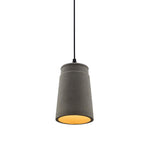 Georgia Faceted Concrete Pendant Light – Hand-Cast Brutalist Ceiling Lamp