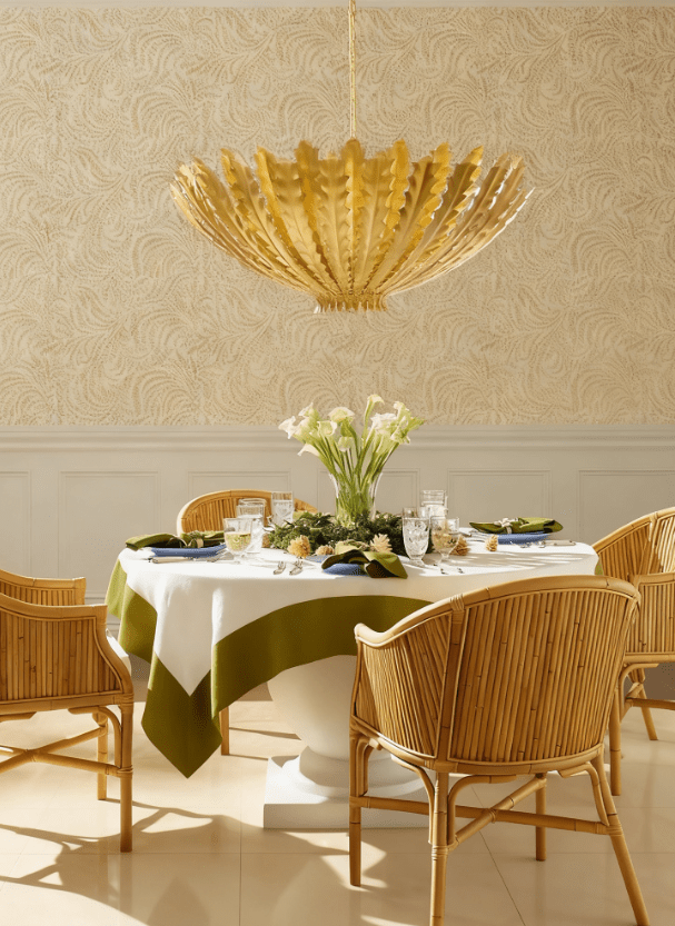 Gilded Acanthus Leaf Chandelier for Grand Interiors