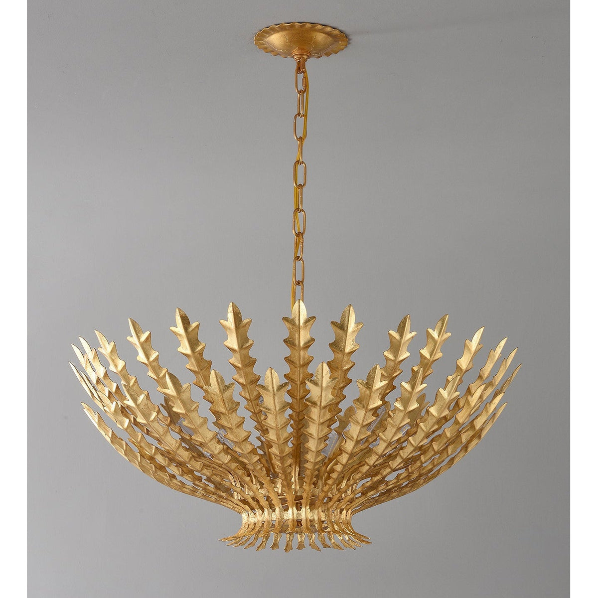 Gilded Acanthus Leaf Chandelier for Grand Interiors