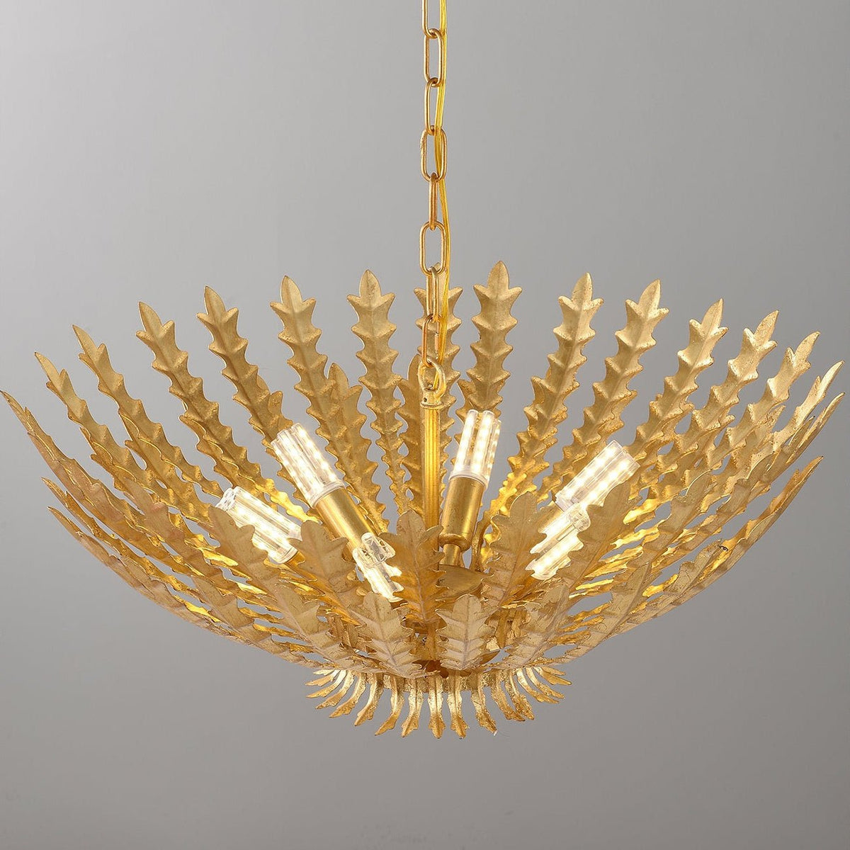 Gilded Acanthus Leaf Chandelier for Grand Interiors