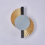 Gilded Fan Wall Sconce in Gold and Black for Modern Interiors