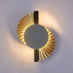 Gilded Fan Wall Sconce in Gold and Black for Modern Interiors