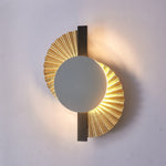 Gilded Fan Wall Sconce in Gold and Black for Modern Interiors
