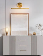 Gildra Arc Vanity Wall Light in Brushed Gold with Integrated LED
