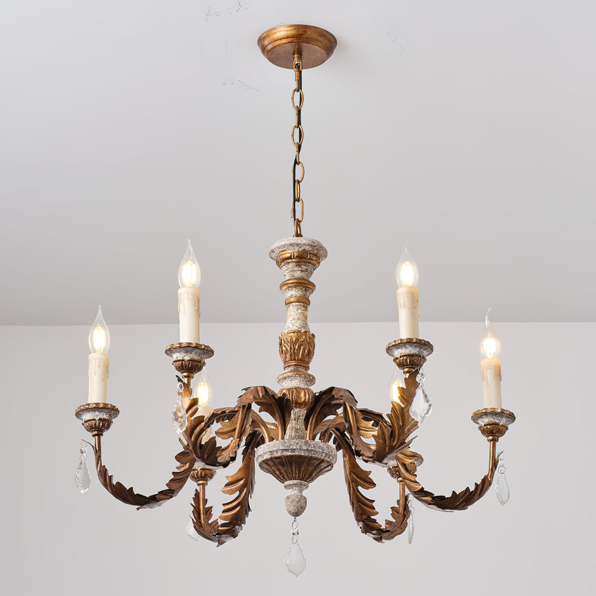 giltwood-wood-chandelier