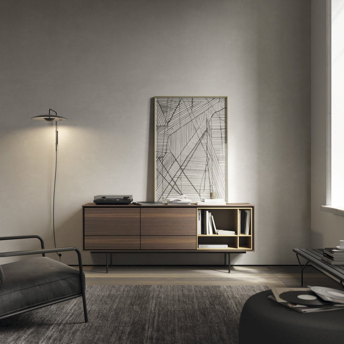 Ginger Plug-In Wall Sconce – Modern LED Wall Light for Bedroom & Living Room
