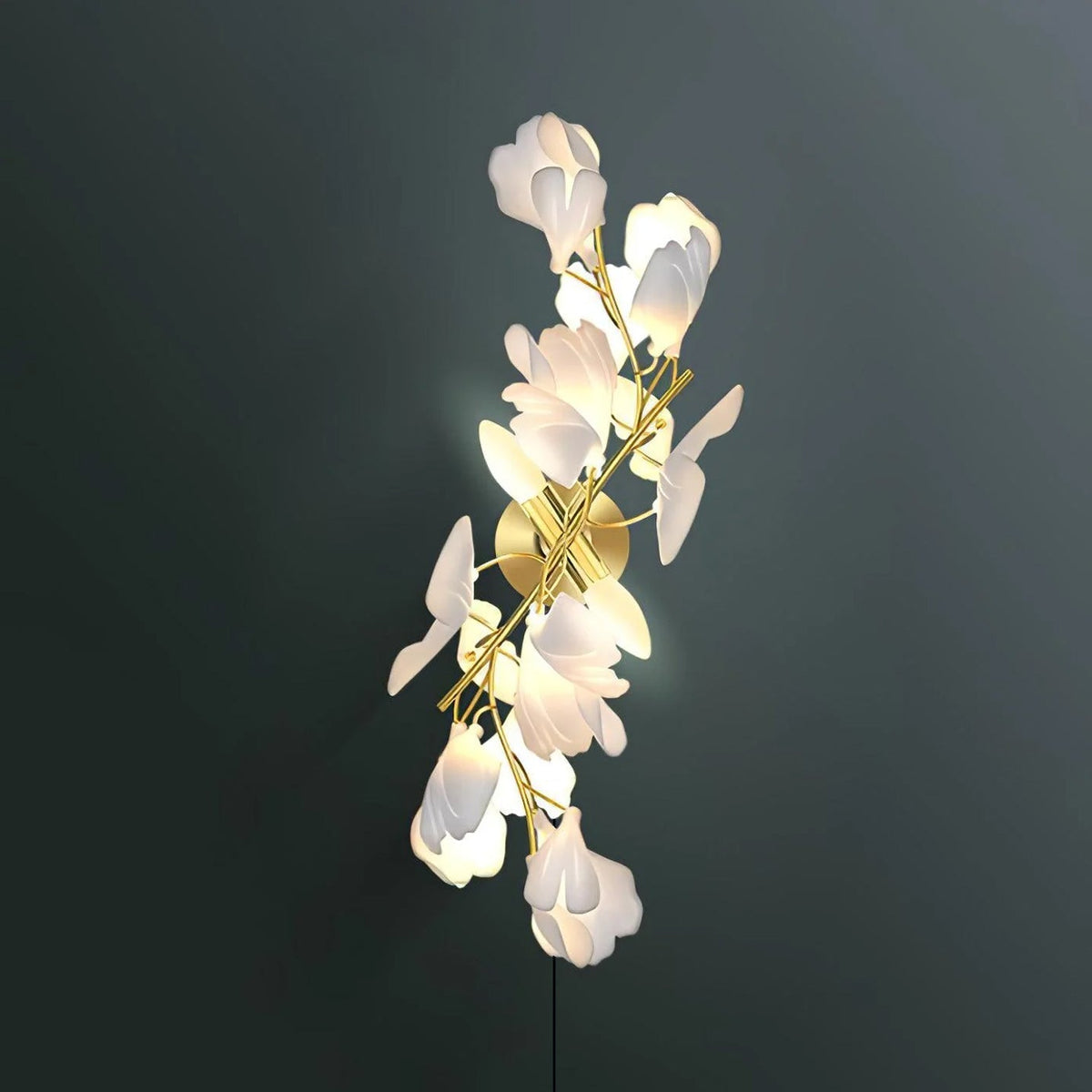 Gingko Flowers Plug In Wall Lamp