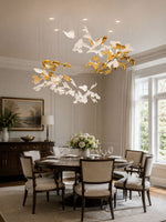 Ginkgo Leaf LED Chandelier – Modern Custom Pendant Light for Grand Interiors
