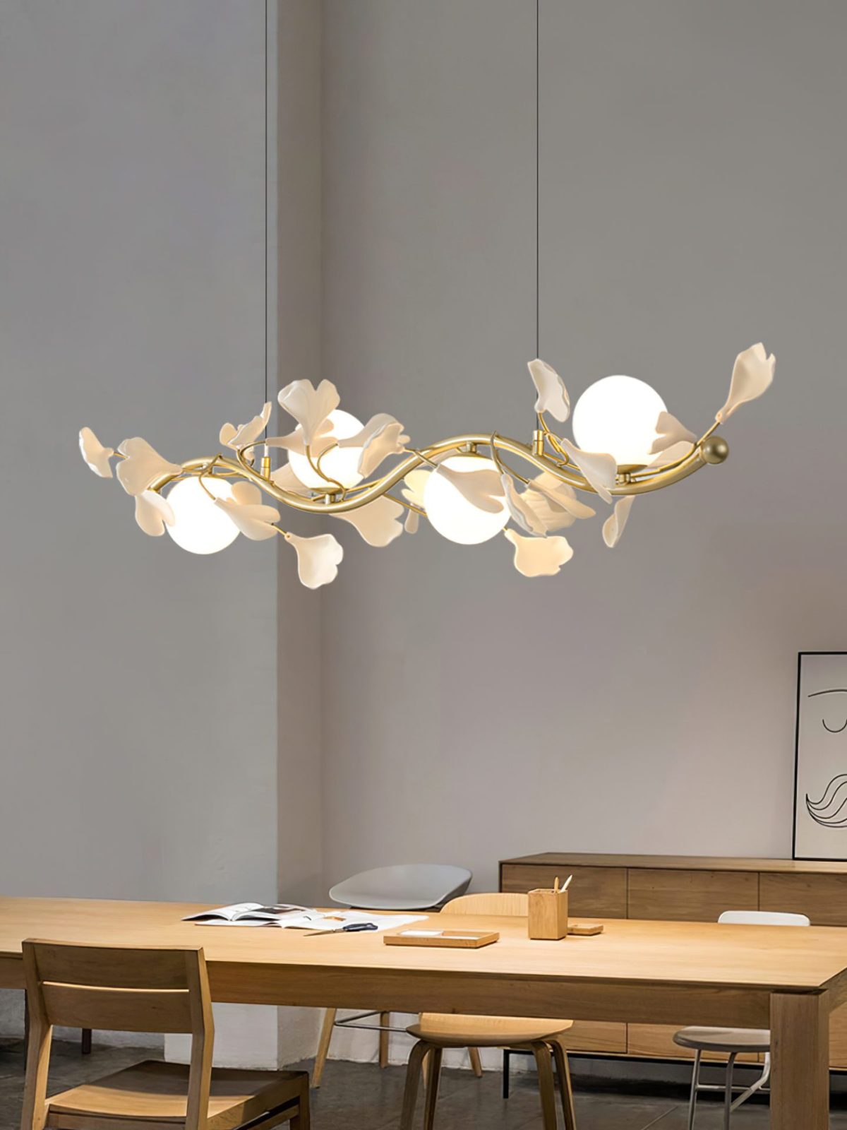 Ginkgo Long Bar Chandelier