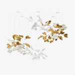 Ginkgo Leaf LED Chandelier – Modern Custom Pendant Light for Grand Interiors