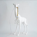 Giraffe Royale Sculpture Floor Lamp – Modern Crystal Pendant Light