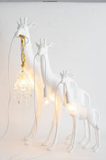Giraffe Royale Sculpture Floor Lamp – Modern Crystal Pendant Light