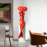 Girl Meditate Sculpture Floor Lamp