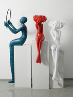 Girl Meditate Sculpture Floor Lamp