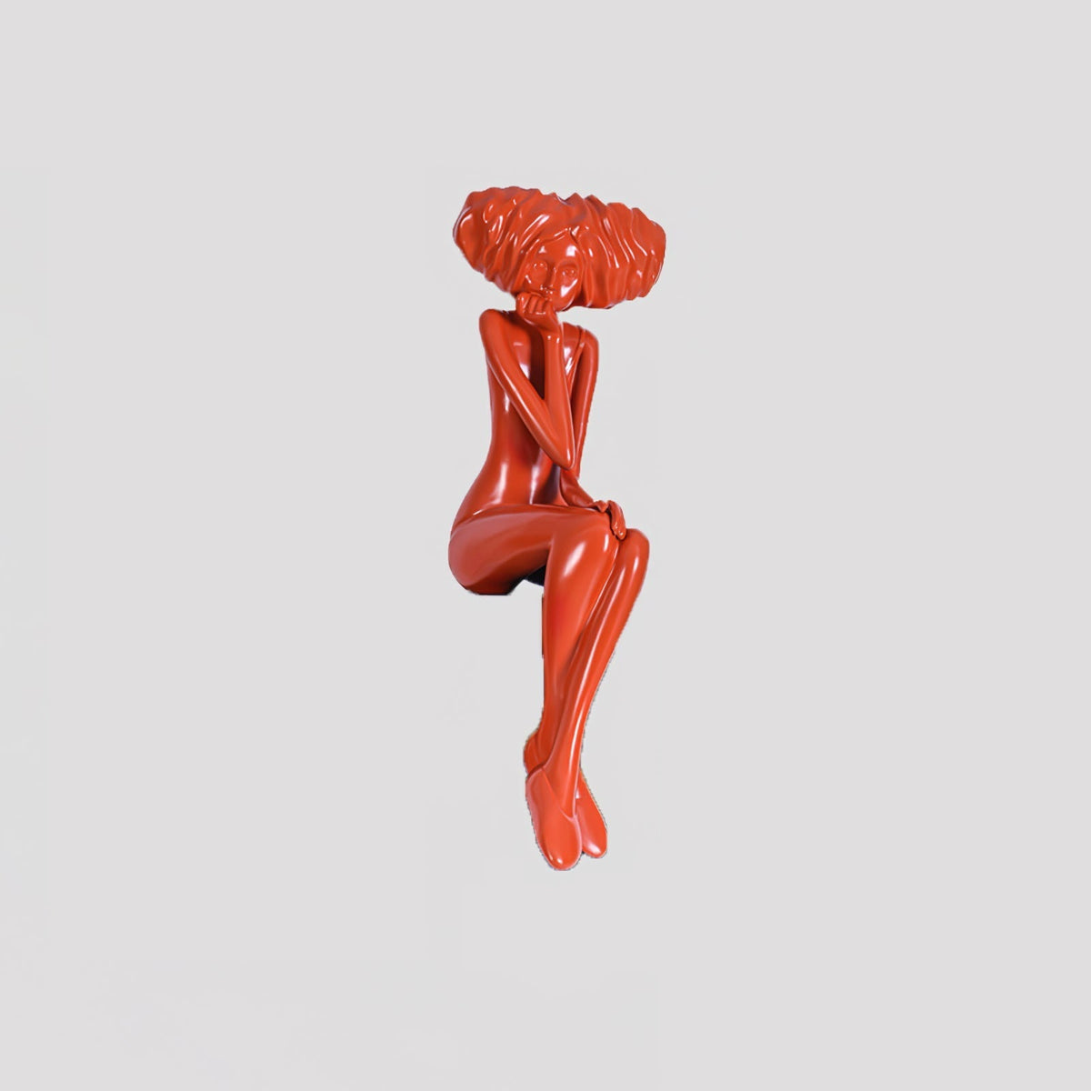 Girl Meditate Sculpture Floor Lamp