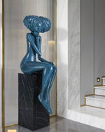 Girl Meditate Sculpture Floor Lamp