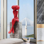 Girl Meditate Sculpture Floor Lamp