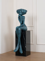 Girl Meditate Sculpture Floor Lamp