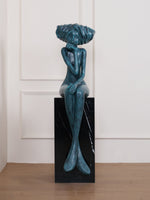 Girl Meditate Sculpture Floor Lamp