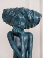 Girl Meditate Sculpture Floor Lamp