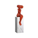 Girl Meditate Sculpture Floor Lamp