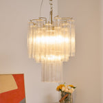 Giselle Murano Glass Chandelier – Hand-Blown Italian Glass Pendant Light for Dining Room and Living Room
